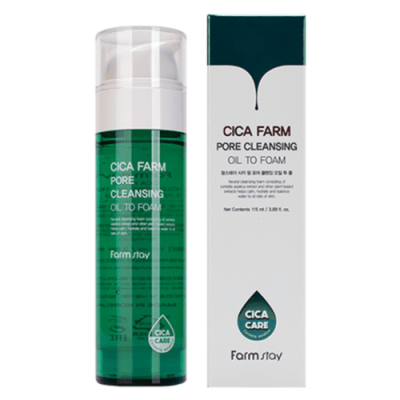 Масло-пенка гидрофильное с центеллой азиатской FarmStay Cica Farm Pore Cleansing Oil To Foam, 115мл