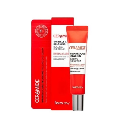 Антивозрастная сыворотка для кожи вокруг глаз Farmstay Ceramide Wrinkle Care Relaxing Rolling Eye Serum 25 мл (8809480773129)