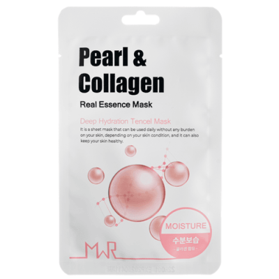 YU.R ME Маска для лица тканевая с жемчугом и коллагеном - MWR pearl & collagen sheet mask, 25г