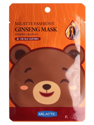 Маска на тканевой основе д/лица с экстрактом красного женьшеня MILATTE FASHIONY GINSENG MASK SHEET 2