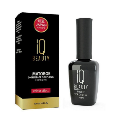 IQ Beauty Каучуковое матовое финишное покрытие с кальцием, 10 мл