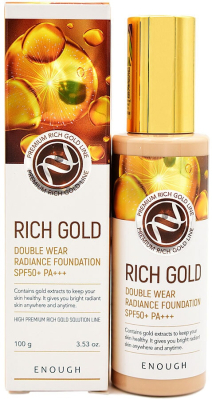 Основа тональная с золотом Premium Rich Gold Double Wear Radiance Foundation #23 100 мл