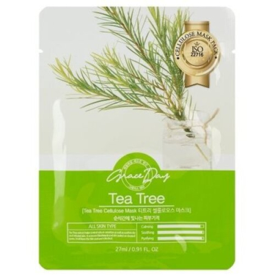 Grace Day Маска тканевая с экстрактом чайного дерева - Tea tree cellulose mask, 27мл