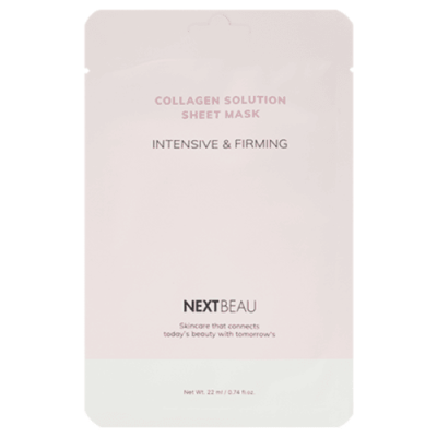 NEXTBEAU Маска тканевая с гидролизованным коллагеном - collagen solution intensive & firming, 22мл