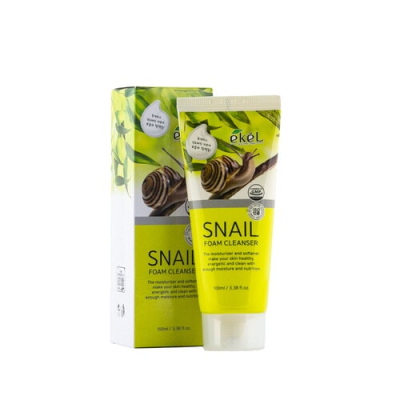 Ekel Пенка для умывания с улиточным муцином - Snail foam cleanser, 100мл