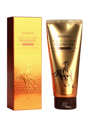 Гель-скатка д/лица Deoproce Horse Oil Hyalurone Peeling Gel 170гр