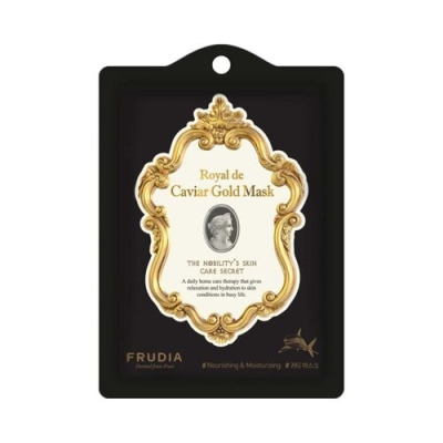 Frudia Маска тканевая лифтинг с икрой, пептидами и скваленом - Royal de caviar gold mask, 20мл