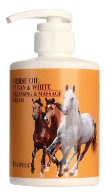 Крем массажный очищающий с лошадиным жиром DEOPROCE HORSE OIL CLEAN & WHITE CLEANSING & MASSAGE CREA