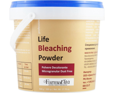 FARMAVITA Синий обесцвечивающий порошок Life Bleaching Powder 500 гр