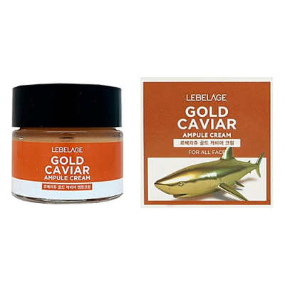 Lebelage Крем ампульный с экстрактом икры - Gold caviar ampule cream, 70мл