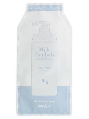 Детский гель д/душа MilkBaobab Baby Wash (All in one) Pouch 10мл