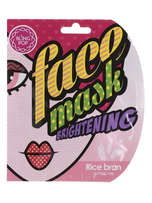 Маска д/лица тканевая BLING POP RICE BRAN BRIGHTENING MASK 25мл