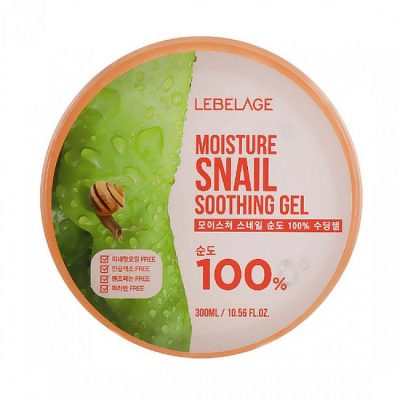 Гель для лица и тела с муцином улитки  LEBELAGE MOISTURE SNAIL 100% SOOTHING GEL (300 мл)