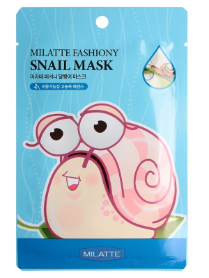 Маска на тканевой основе д/лица улиточная MILATTE FASHIONY SNAIL MASK SHEET 21гр