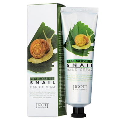 Крем для рук JIGOTT REAL MOISTURE SNAIL HAND CREAM, 100 мл