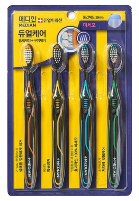 Зубная щетка Median Dual Effection Toothbrush набор 4шт