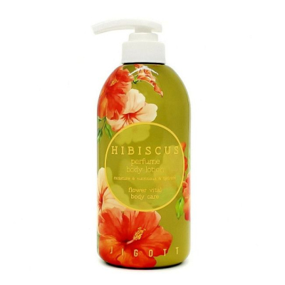 Лосьон для тела парфюмированный с экстрактом гибискуса Jigott Hibiscus Perfume Body Lotion, 500 мл