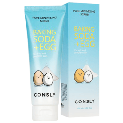 Скраб для лица с содой и яичным белком Baking Soda Egg Pore Minimising Scrub, 120мл