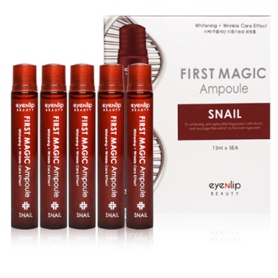 Ампулы для лица с улиточным экстрактом FIRST MAGIC AMPOULE # SNAIL (5PCS /1 BOX)