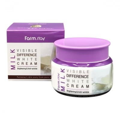 Крем для лица с протеинами молока FarmStay Milk Visible Difference White Cream, 100мл