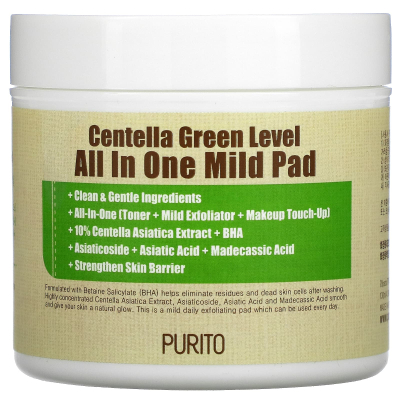 Пилинг-диски с центеллой Centella Green Level All In One Mild Pad (8809563100118)