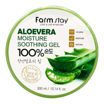 Гель д/тела многофункциональный FarmStay MOISTURE SOOTHING GEL ALOEVERA 300мл