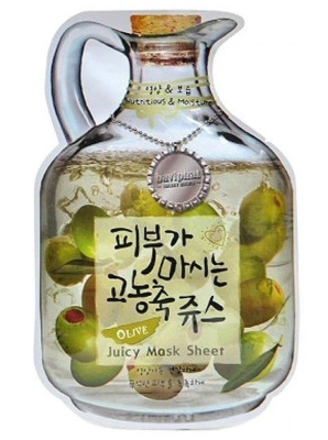 БХ Juicy Маска на тканевой основе д/лица фруктовая Olive Juicy Mask Sheet (nutrition & Moisturizing)