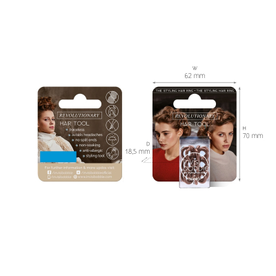 Резинка для волос с подвесом invisibobble NANO Pretzel Brown