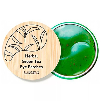 L'Sanic Патчи гидрогелевые с экстрактом зеленого чая - Herbal green tea hydrogel eye patches, 60шт