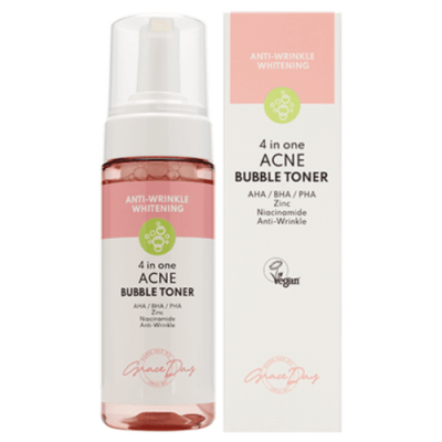 Grace Day Тонер пузырьковый с кислотами для проблемной кожи - 4 in one acne bubble toner, 150мл