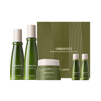 Набор для лица (тонер, эмульсия, крем) Urban Eco Harakeke Deep Moisture Skin Care 3 Set (150мл/150мл/30мл/30мл/50мл)