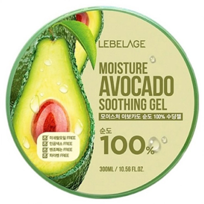 Гель для тела успокаивающий с авокадо LEBELAGE MOISTURE AVOCADO 100% SOOTHING GEL 300 мл