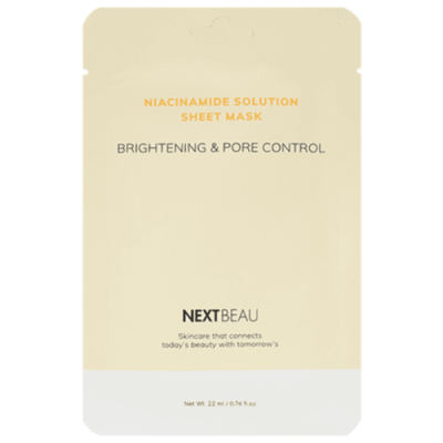 NEXTBEAU Маска тканевая с ниацинамидом - niacinamide solution brightening & pore control, 22мл