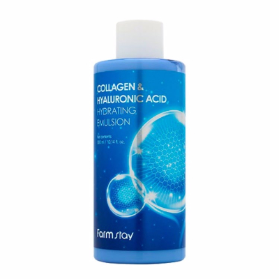 FARMSTAY Эмульсия увлажняющая с гиалуроновой кислотой и коллагеном Collagen & Hyaluronic Acid Hydrating Emulsion, 300ml