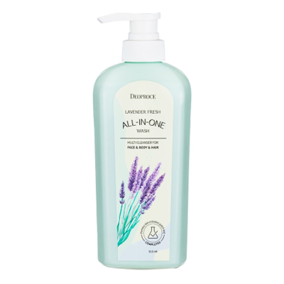 Гель для душа с лавандой DEOPROCE LAVENDER FRESH ALL IN ONE WASH 510  мл