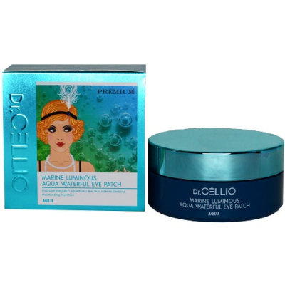 Патчи для кожи вокруг глаз с гиалуроновой кислотой Dr.CELLIO  MARINE LUMINOUS AQUA WATERFUL EYE PATCH