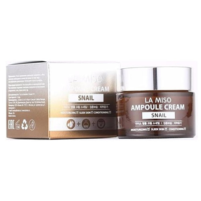 La Miso Крем ампульный с экстрактом слизи улитки – Ampoule cream snail, 50г