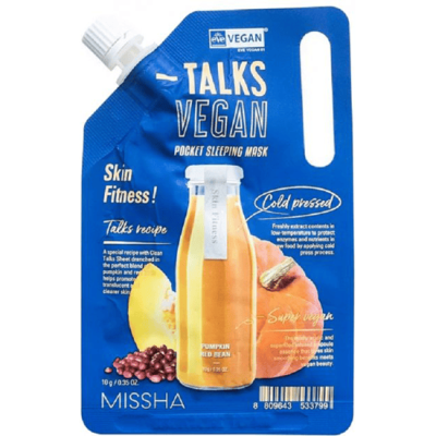 Маска для лица ночная TALKS VEGAN SQUEEZE POCKET SLEEPING MASK SKIN FITNESS 10г