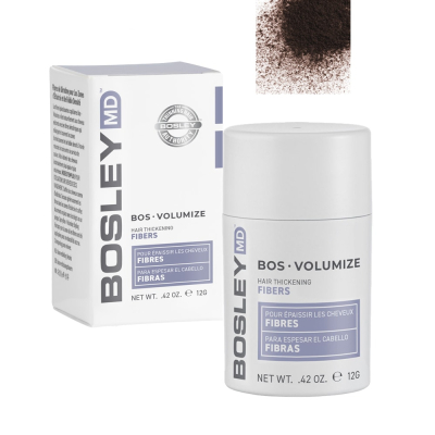 ВОЛОКНА КЕРАТИНОВЫЕ (ТЕМНО-КОРИЧНЕВЫЕ)  BOS VOLUMIZE HAIR  THICKENING  FIBERS  (DARK BROWN) 12 g  12g