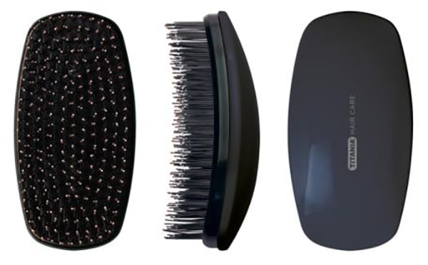 Щетка массажная Detangling Brush черная TITANIA 1799/2 Box