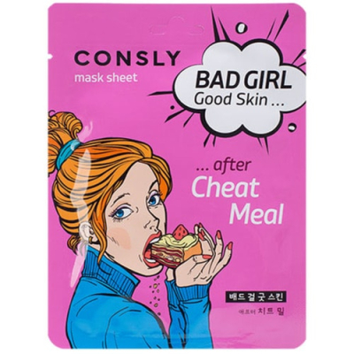 Маска тканевая BAD GIRL "после читмила" Good Skin after Cheat Meal Mask Sheet, 23мл