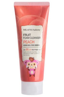 Пенка д/умывания персик MILATTE FASHIONY FRUIT FOAM CLEANSER - PEACH 150мл