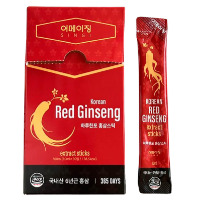 Стик-пакет женьшеня с сиропом агавы SINGI korean red ginseng (10ml x 30EA)