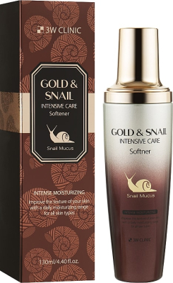 Тонер для лица с экстрактом золота и слизи улитки GOLD & SNAIL INTENSIVE CARE SOFTENER 130 мл