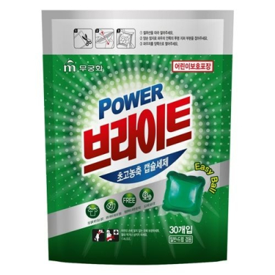 Стиральный порошок Power Bright Laundry Capsule Detergent 30pcs (pouch)