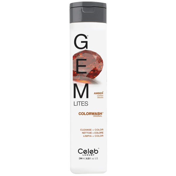 Шампунь для яркости цвета Темный Янтарь Gem Lites Shampoo Amber 244 мл