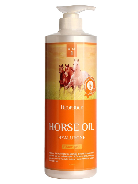 Шампунь. С гиалуроновой кислотой и лошадиным жиром DEOPROCE HORSE OIL HYALURONE SHAMPOO 1000мл